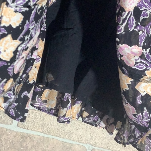 Free People NEW - Sz 10 - floral lovely skirt - washed black combo OB1131158 - Picture 6 of 8